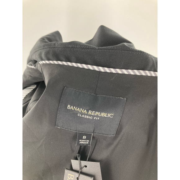 Banana Republic Womens Blazer Jacket Black Wool Blend Buttons Stretch 6 New - Picture 8 of 11